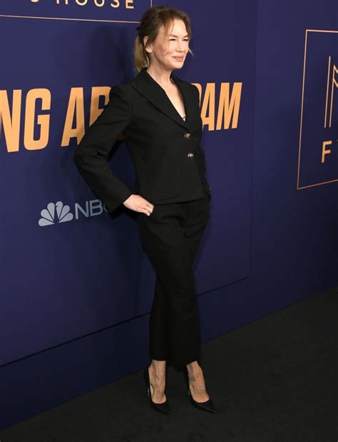 Renée Zellweger Wears a Black Gucci Suit and 